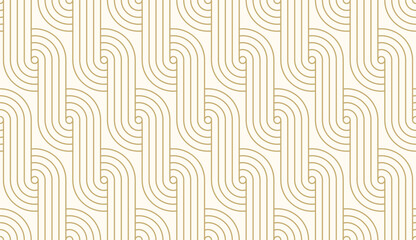 Luxury gold background pattern seamless geometric line circle abstract design vector. Christmas background.