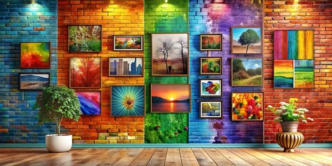 Fototapeta premium A picture on a wall informative Vibrant engaging Creative AI