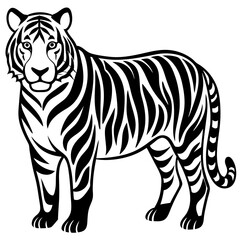 vector silhouette of a Tiger