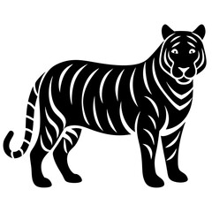 vector silhouette of a Tiger