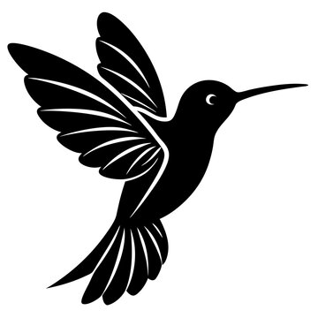 recommend clip art: Black hummingbird vector silhouette 