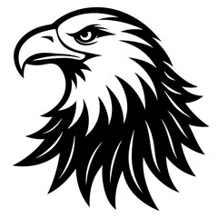 Eagle logo silhouette vector illustration