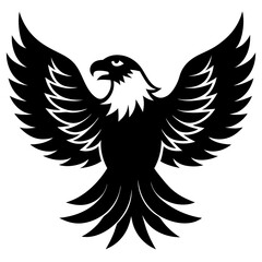 Obraz premium Eagle logo silhouette vector illustration