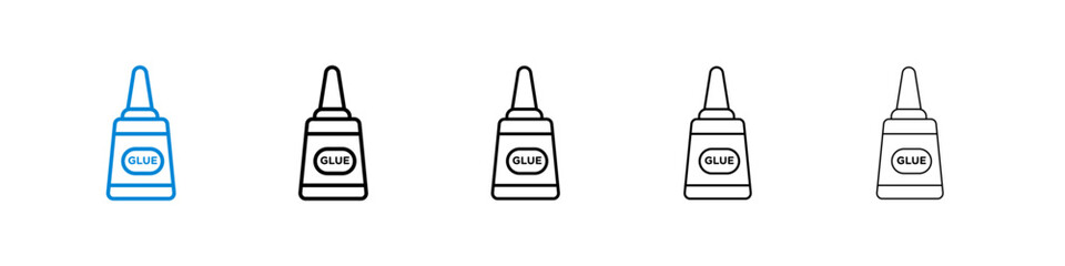 Glue icon in black and blue