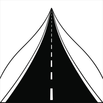 recommend clip art: road  line art vector