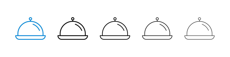 Restaurant Tray icon in black and blue