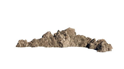 Rock isolated on white