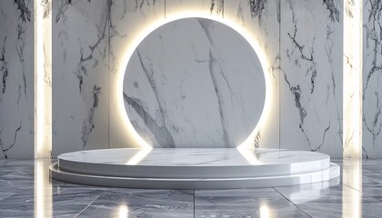 Elegant Marble Stage Podium Background for Products Podium background