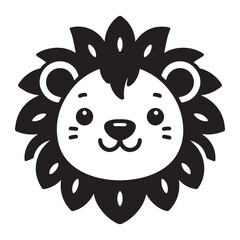 Chic black-and-white lion logo that's perfect for a business