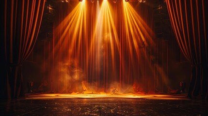 Opera Performance Stage with Dramatic Lighting Generative AI