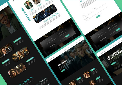 Modern Corporate Business Website UI/UX Template 