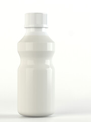 white plastic Bottle Mock-Up - Blank Label