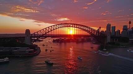 Obraz premium The Sydney Harbor Bridge