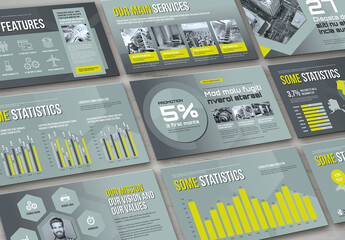 Profesional Corporate Business Presentation in Pale Green with Lime Green Accents
