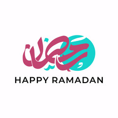 Obraz premium ramadan kareem in arabic calligraphy greetings with islamic moque and decoration, translated 