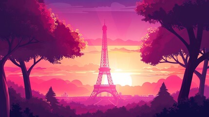 Eiffel Tower in Paris, France