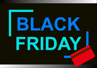Event poster, black friday, black  background. Special shopping day.