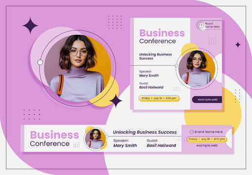 Modern Colorful Business Conference and Webinar Template
