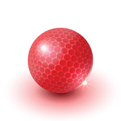 Red  ball falling down vector with white Background