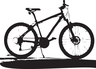 Bicycle Silhouette Black and White Background