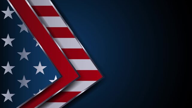 Motion graphics background template with futuristic United States insignia decoration