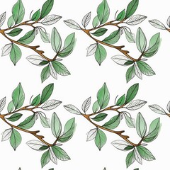 Seamless Holiday Pattern with Abstract Christmas Trees and Decorative Elements for December Celebrations
