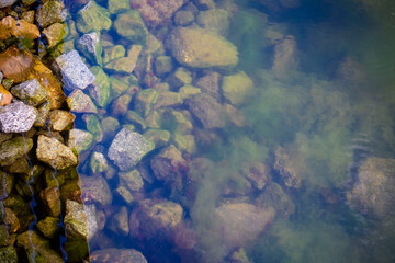 rocks and water