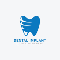 Dental Care Vector Abstract Illustration Logo Icon Design Template Element