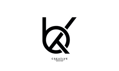 BK, KB, B, K, Abstract Letters Logo Monogram