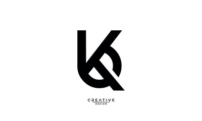 BK, KB, B, K, Abstract Letters Logo Monogram