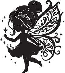 Fototapeta premium flat design fairy silhouette design vector illustration