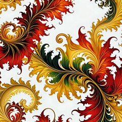 Abstraktion Pflanzliches Fraktal auf Wei&szlig; 1x1. Hintergrund f&uuml;r das Design 4.