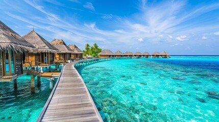 Tropical Beach Sunset in Vacation Resort Hotel of Cancun Mexico