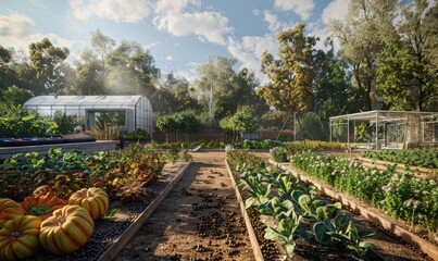 Experience an eco-conscious community farm, where organic crops flourish alongside community composting initiatives and educational workshops on sustainable agriculture