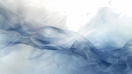 Fluid Abstract Art with Soft Blue and White Shades, ideal for artistic decorations, interior design inspiration, and digital art collections
