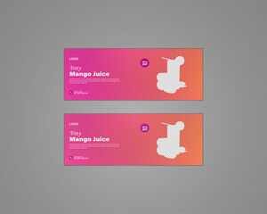 Juice face book cover design template