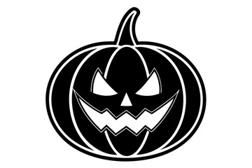 Vector Line Art Halloween Pumpkin Icon: Perfect for Your Spooky Designs