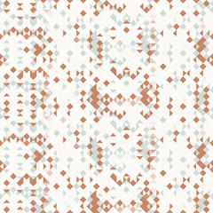 Simple glitch geometric seamless abstract pattern with playful woven summer color. Bright whimsical gender neutral bold irregular shape textile Cotton effect background. 