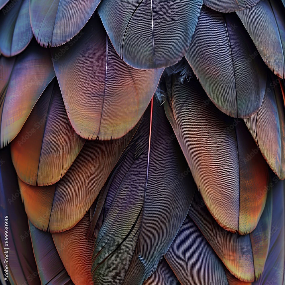 Aufkleber Elegant Peacock Feather Pattern Displayed on Soft Color Background in Natural Light