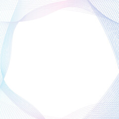 Blue wave lines frame.	