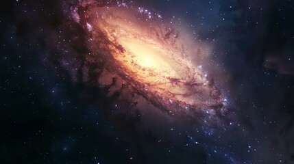 Milky way galaxy with stars and space dust in the universe