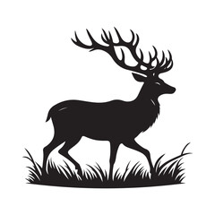 Deer silhouette vector illustration