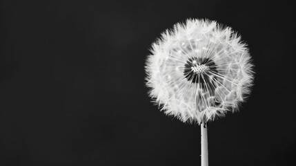 Fototapeta premium Abstract dandelion flower background. Seed macro closeup