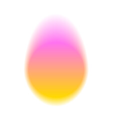Gradient color round shape background. Abstract pink yellow blur circle with graduation. Neon colored rounded icon. Colorful geometric graphic vector illustration isolated on white.