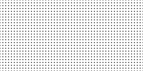 Dot grid pattern vector illustration. Simple black white point background with small polka dots. Abstract futuristic dotted mesh. Repeat noise tiny polka. Geometric minimal digital design.