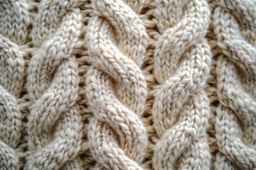 Knitted sweater pattern, top view