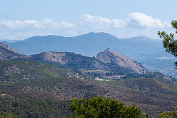 Valle de Cocentaina y montañas de Simat de la Valldigna al fondo desde la herminata de San...