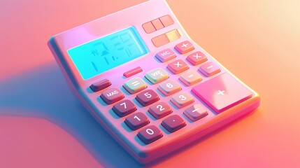 scientific calculator next to a notebook with math calculations. Counting integrals