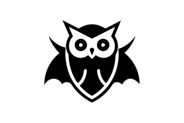 Stunning Vector Line Art: Halloween Owl Vector Icon for Spooky Designs