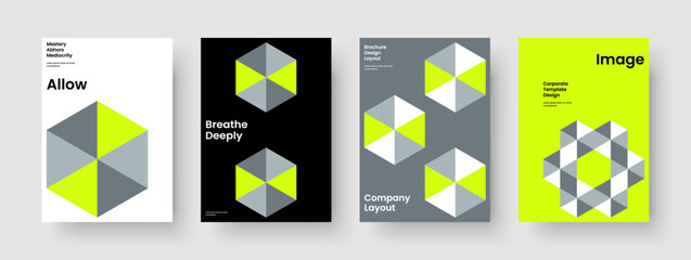 Fototapeta premium Creative Brochure Layout. Abstract Poster Design. Isolated Report Template. Book Cover. Flyer. Banner. Business Presentation. Background. Catalog. Handbill. Brand Identity. Pamphlet. Newsletter